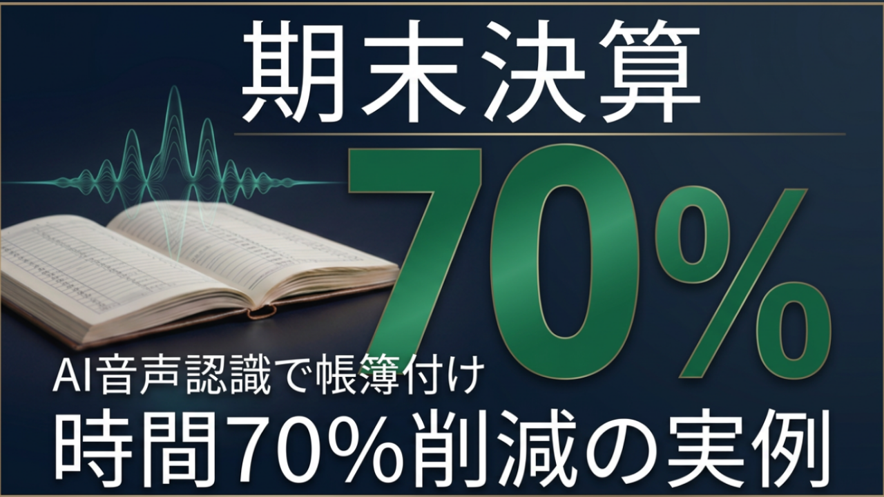期末決算、AI音声認識で帳簿付け時間70%削減の実例