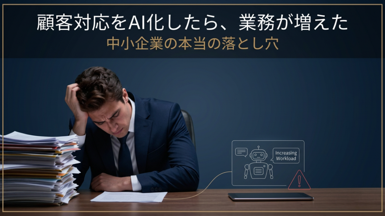 顧客対応をAI化したら、業務が増えた。中小企業の本当の落とし穴