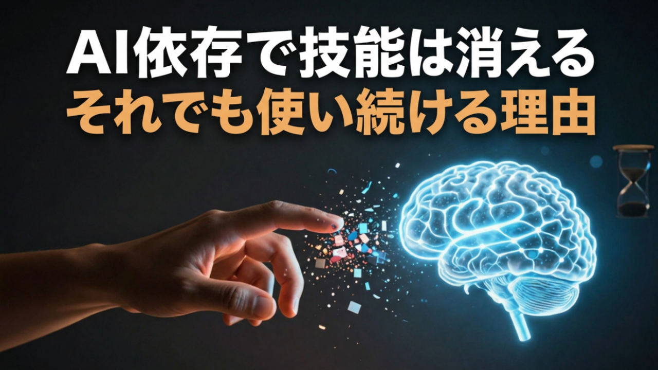 AI依存で技能は消える、それでも使い続ける理由