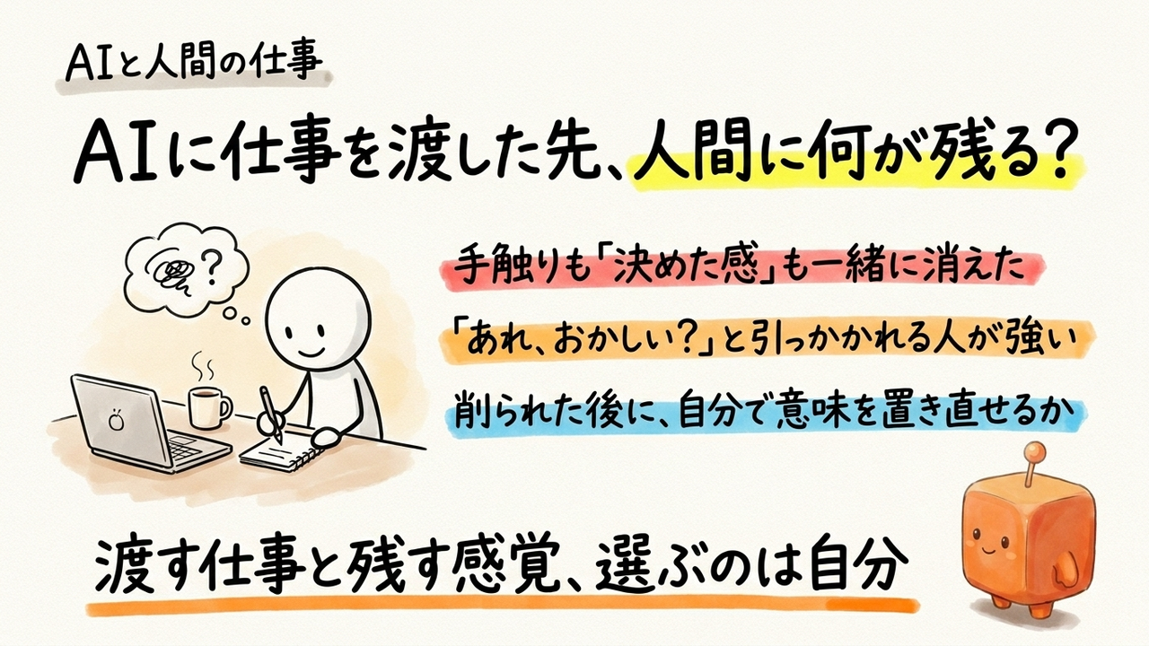 AIに仕事を渡した先、人間に残るものは何か