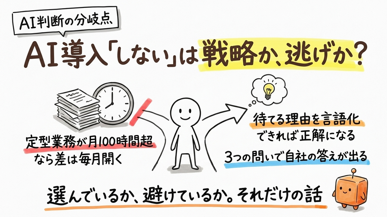AI導入しない選択、正解になる企業と失敗になる企業