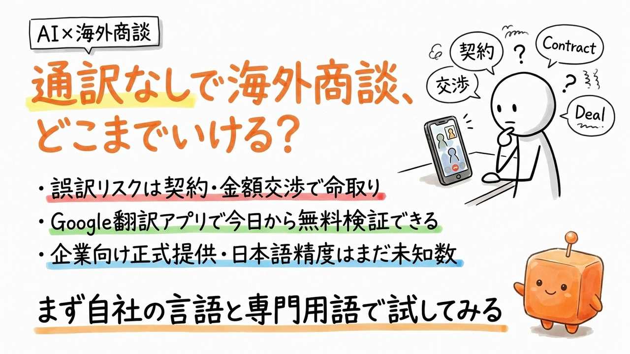 海外取引先とのオンライン商談、通訳なしでどこまでいけるか：Gemini 3.5 Live Translateを中小企業目線で検証