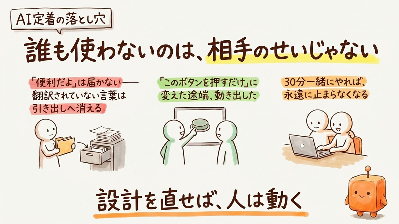 同僚がAIを無視する、伝え方の設計ミスを直す