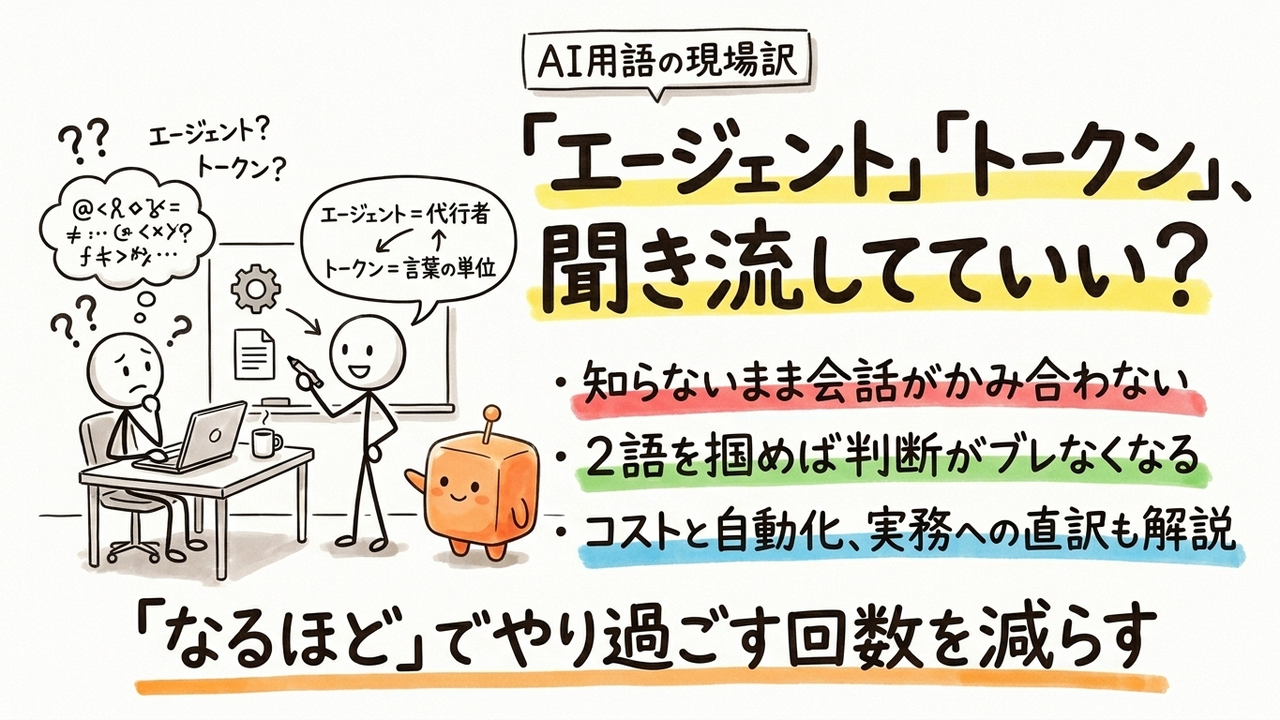 「エージェント」「トークン」、現場で出てきたら何を意味するか