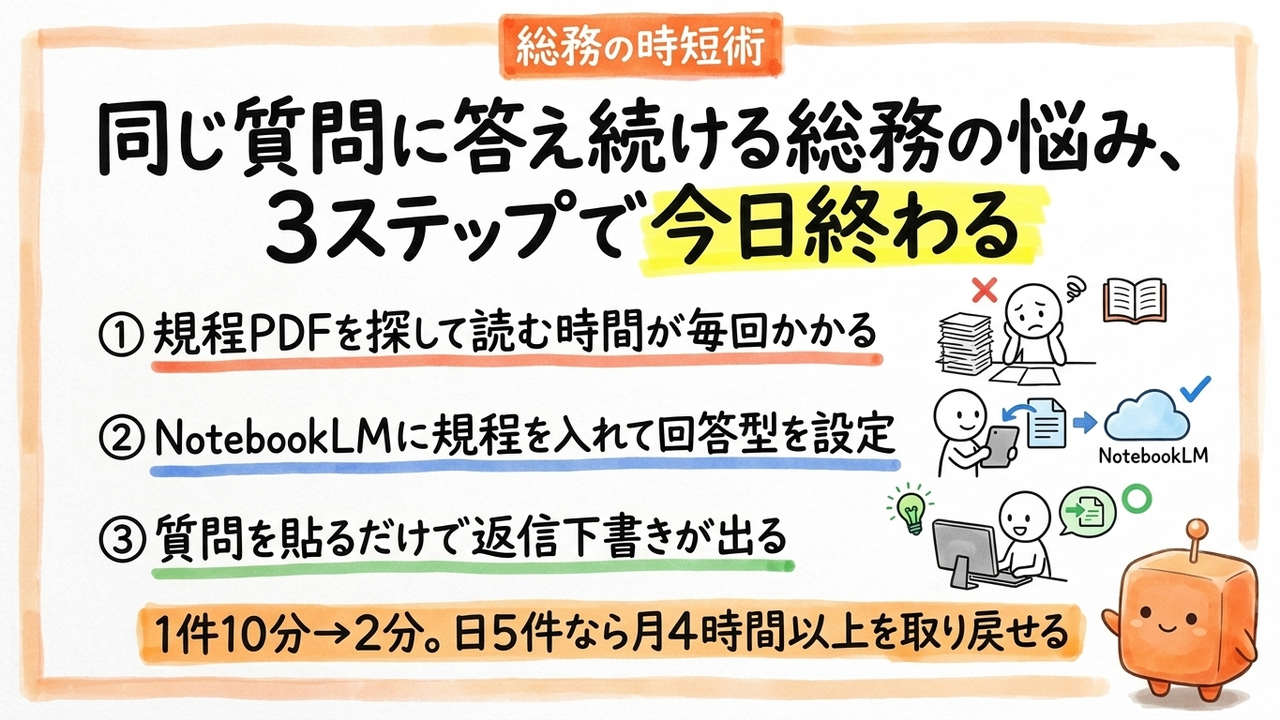 総務の「同じ質問に何度も答える」工数をNotebookLMで削減する