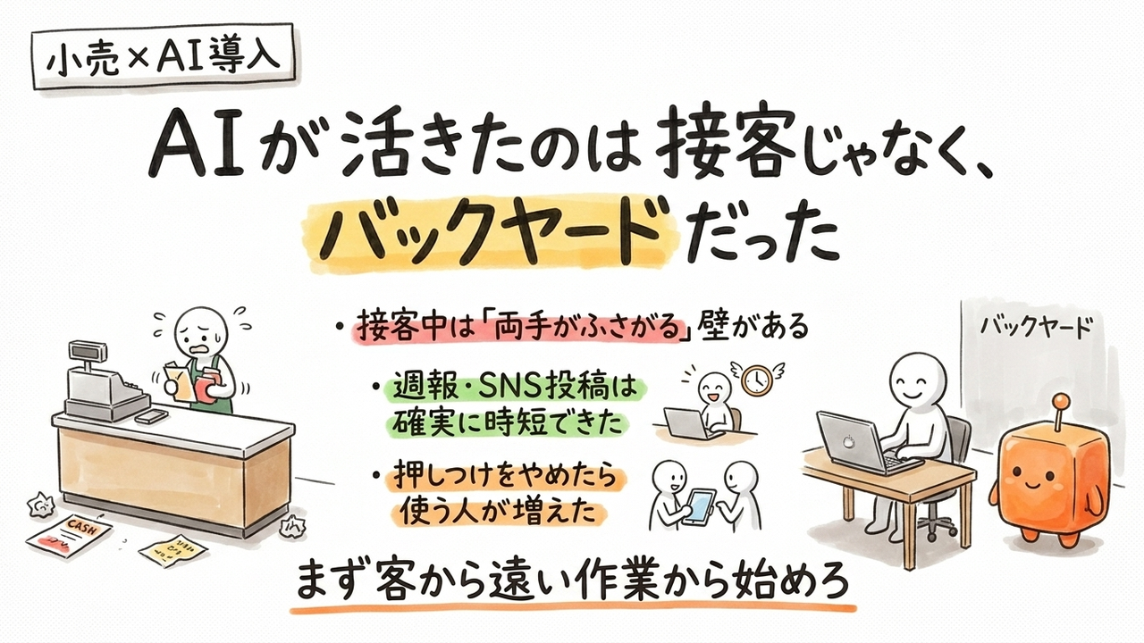 小売業でのAI導入：バックヤード業務から着手すべき理由と実務上の判断基準