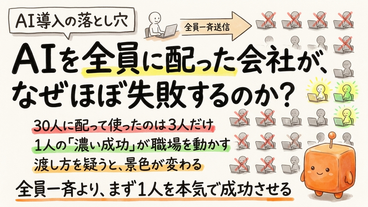 AIツールの全員一斉配布が定着しにくい理由と段階的導入の考え方