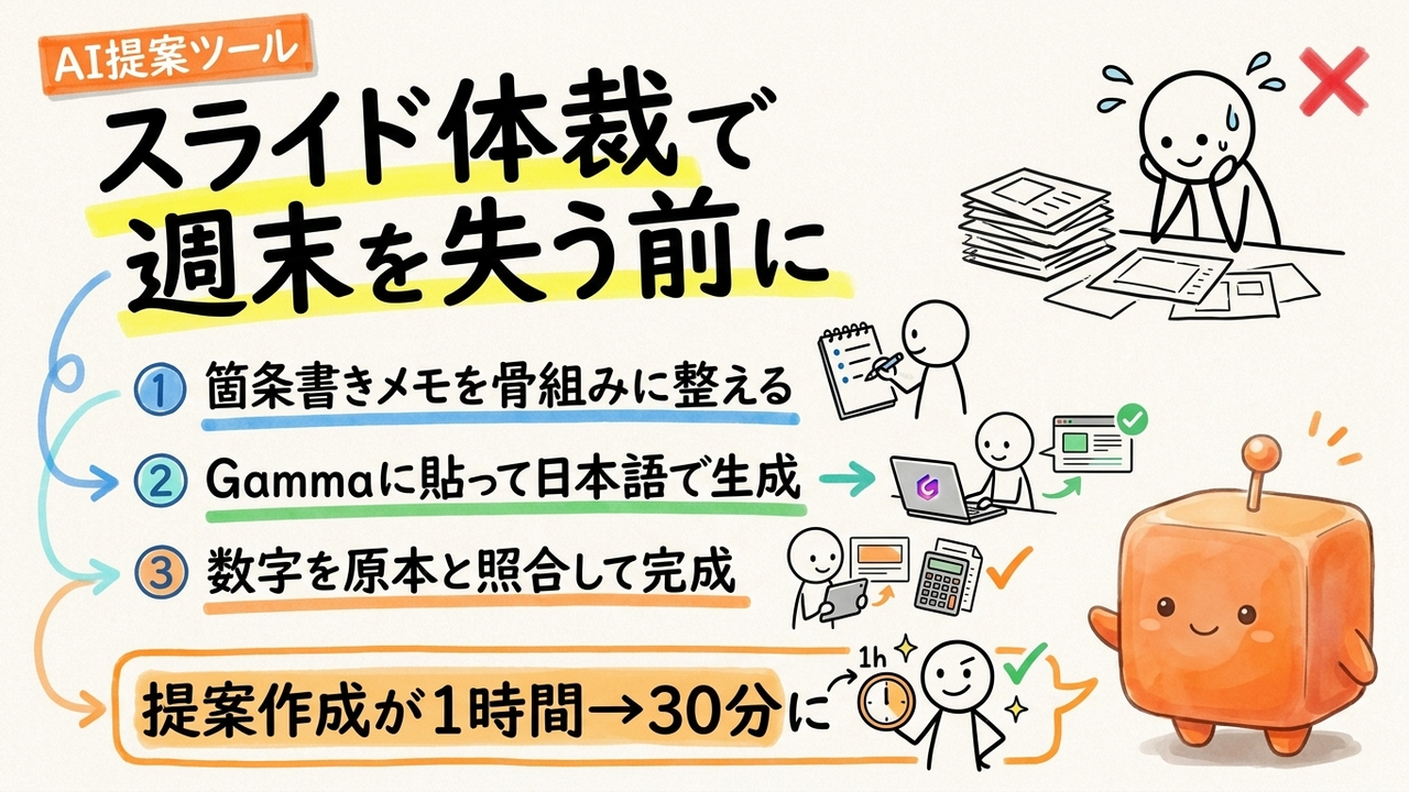 手元の資料からスライド草案を生成するGammaの使用手順と導入判断の軸