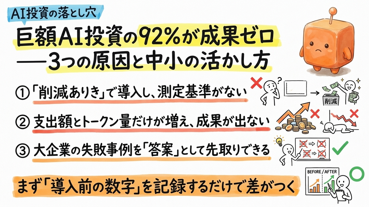 AI投資の成果を数字で示せないまま導入する前に確認したい3つの判断基準