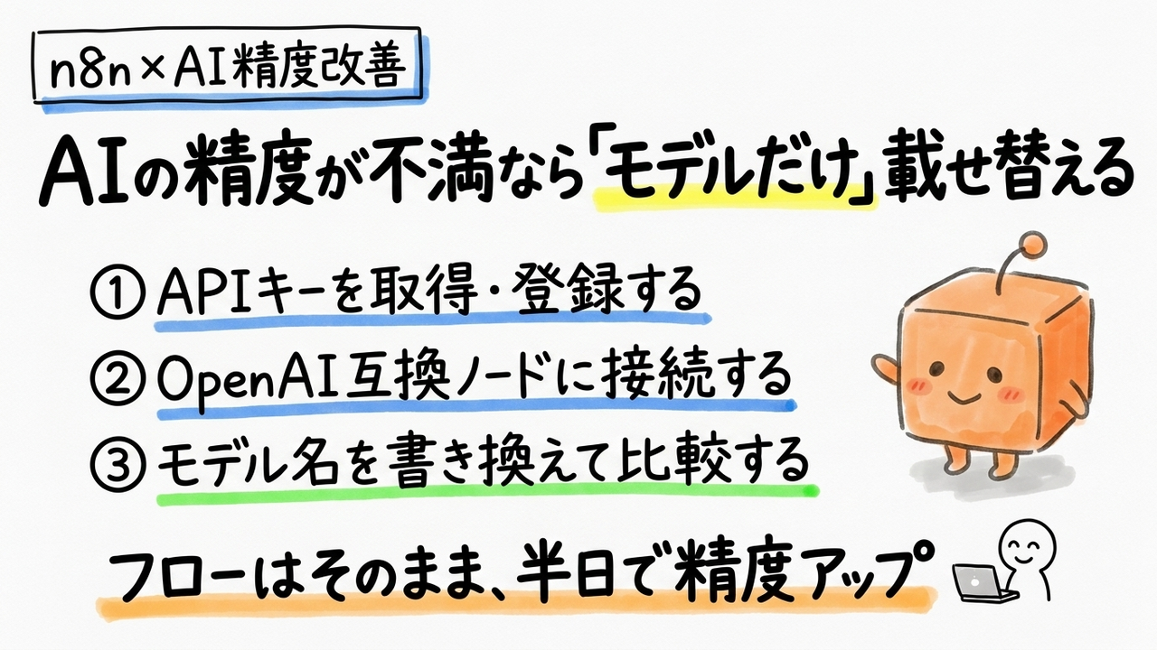 n8nのAI精度に不満があるなら、DeepSeek切り替えの最短手順で比較する
