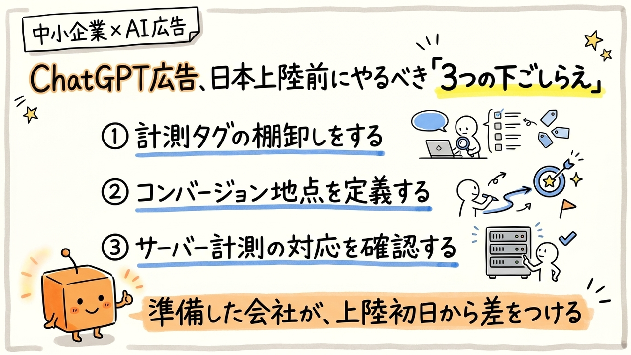 ChatGPT広告の日本上陸前に、計測の下ごしらえを済ませておく