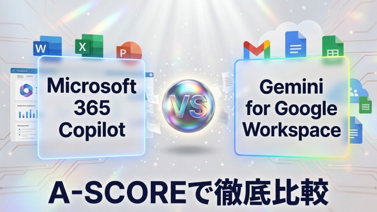 Microsoft 365 Copilot vs Gemini for Google Workspace｜A-SCOREで徹底比較（2026年版）