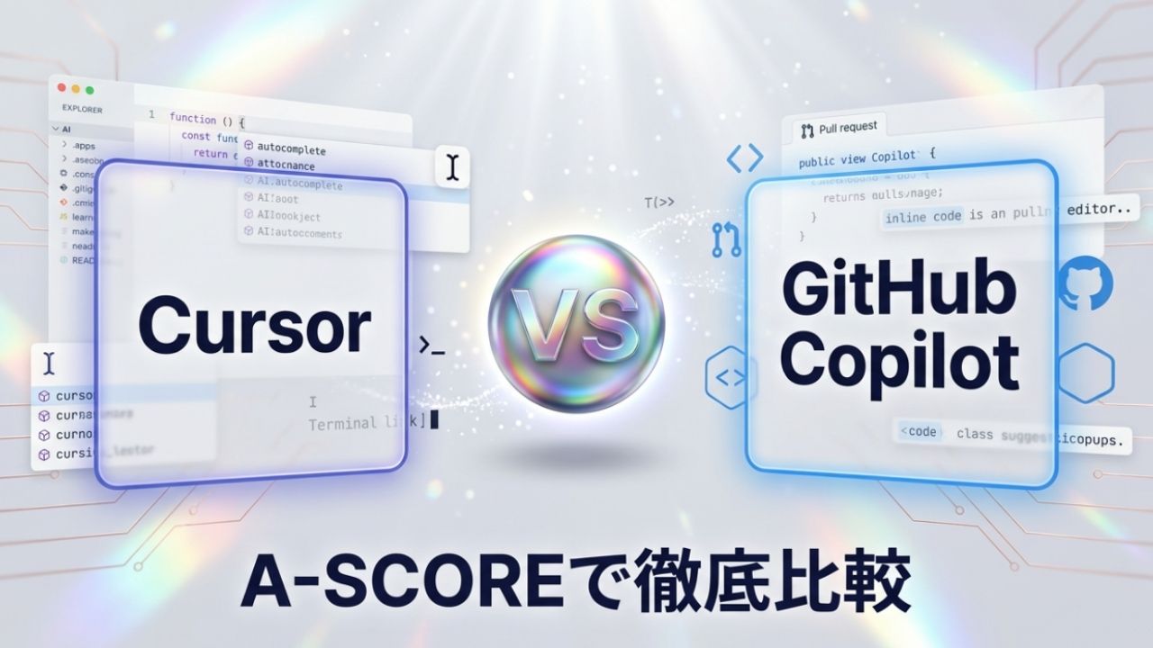 Cursor vs GitHub Copilot｜A-SCOREで徹底比較（2026年版）