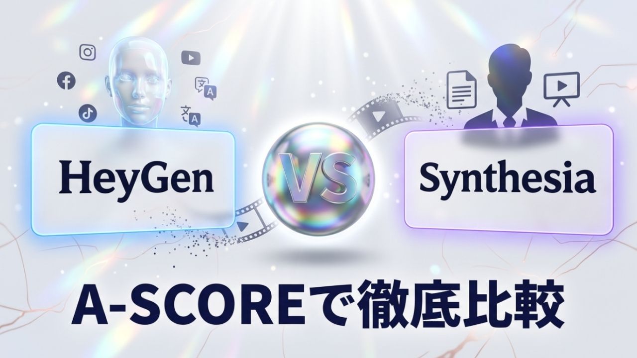 HeyGen vs Synthesia｜A-SCOREで徹底比較（2026年版）