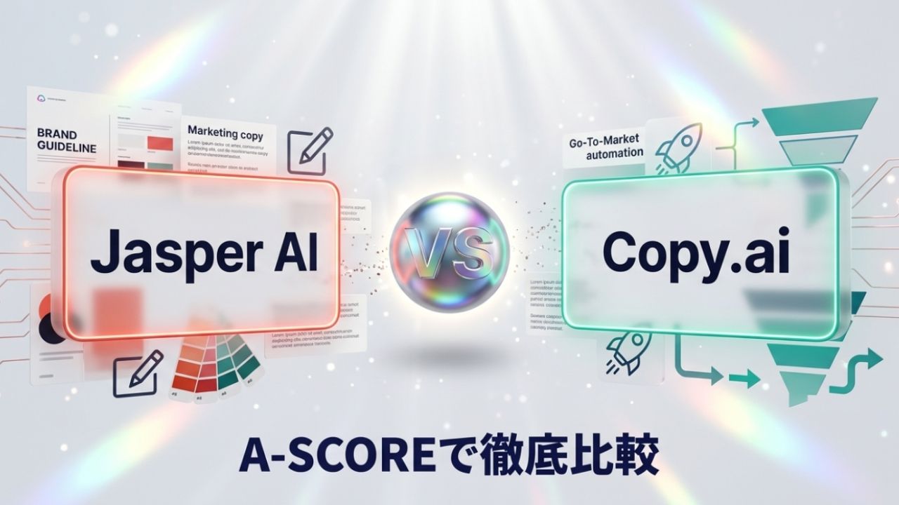 Jasper AI vs Copy.ai｜A-SCOREで徹底比較（2026年版）