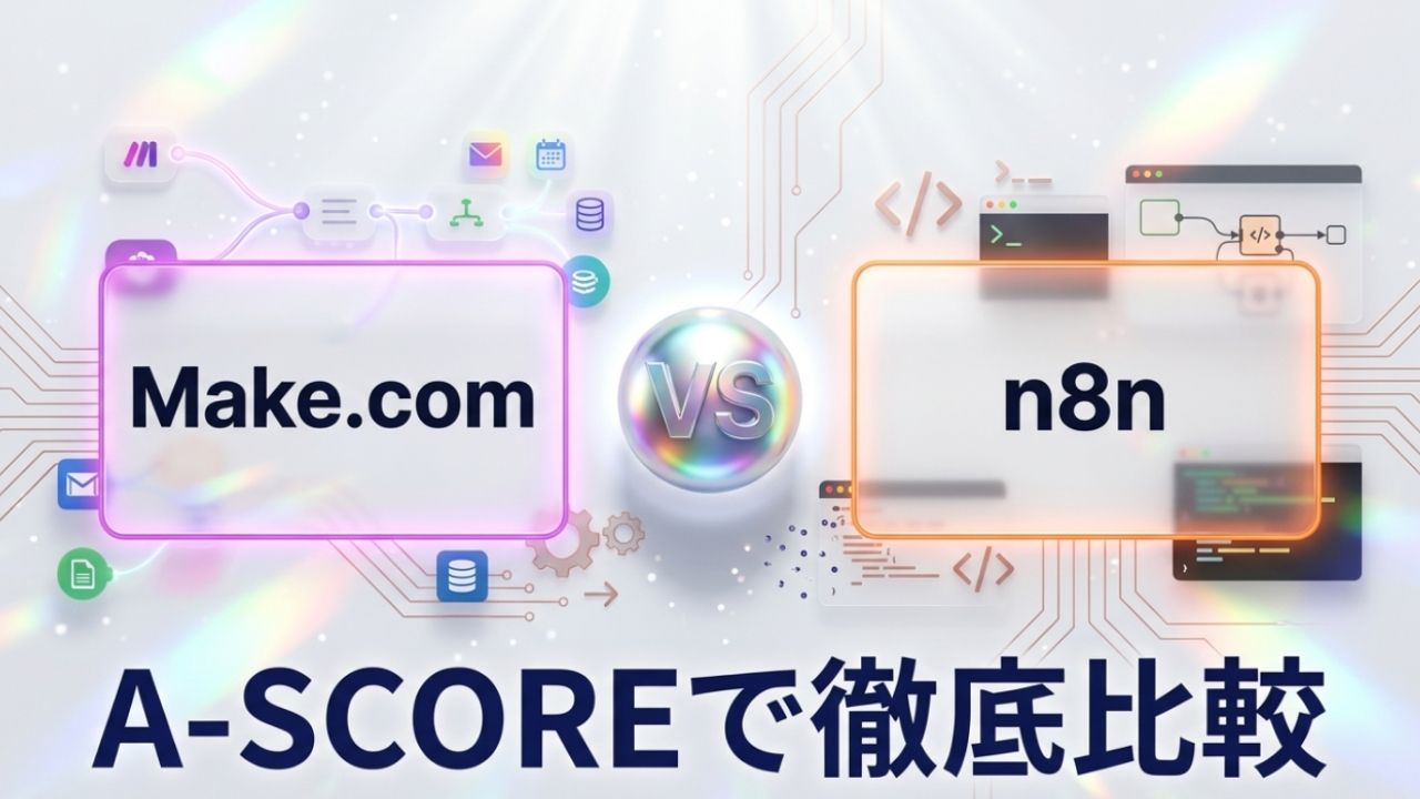 Make.com vs n8n｜A-SCOREで徹底比較（2026年版）