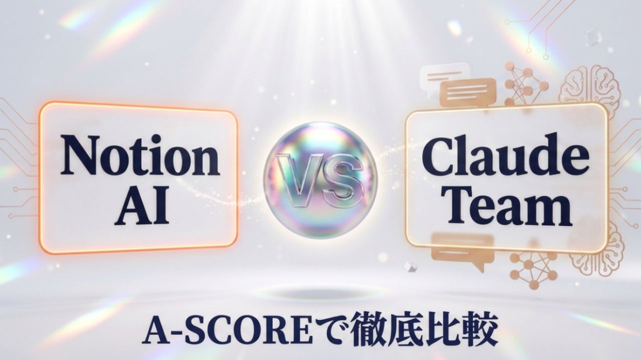 Notion AI vs Claude Team｜A-SCOREで徹底比較（2026年版）